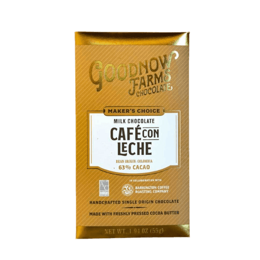 Goodnow Farms Chocolate Café con Leche 63% Cacao Milk Chocolate Bar - ChocolateHunt