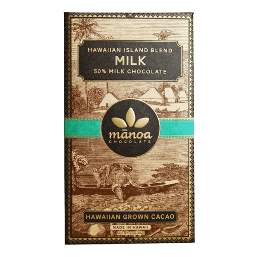 Mānoa Chocolate Hawaiian 50% Milk Chocolate Bar - ChocolateHunt