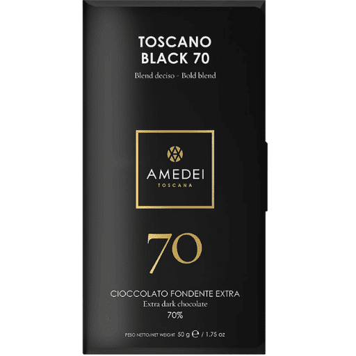Amedei Toscano Black 70 Dark Chocolate Bar - ChocolateHunt