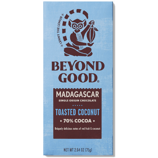 Beyond Good MADAGASCAR Toasted Coconut 70% Cocoa Chocolate Bar - ChocolateHunt