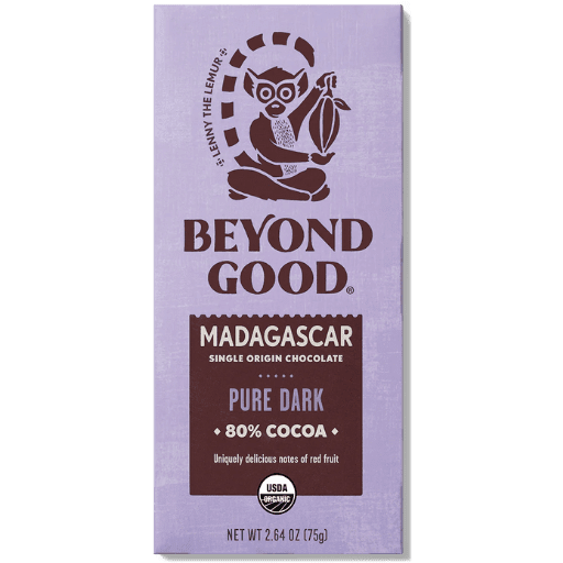 Beyond Good MADAGASCAR Pure Dark 80% Cocoa Chocolate Bar - ChocolateHunt