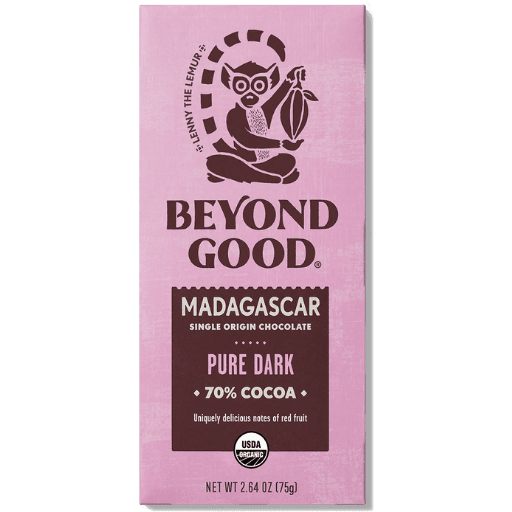 Beyond Good MADAGASCAR Pure Dark 70% Cocoa Chocolate Bar - ChocolateHunt