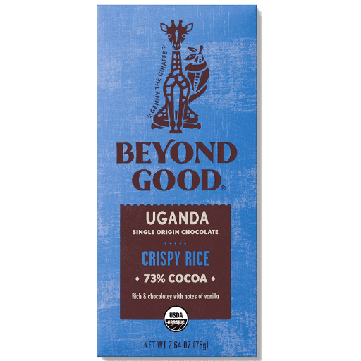 Beyond Good UGANDA Crispy Rice 73% Cocoa Chocolate Bar - ChocolateHunt