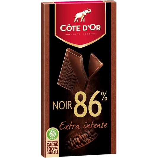 Côte d'Or Noir 86% Extra Intense Dark Chocolate Bar - ChocolateHunt