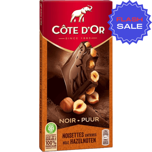 Côte d'Or Whole Hazelnuts Dark Chocolate Bar - ChocolateHunt