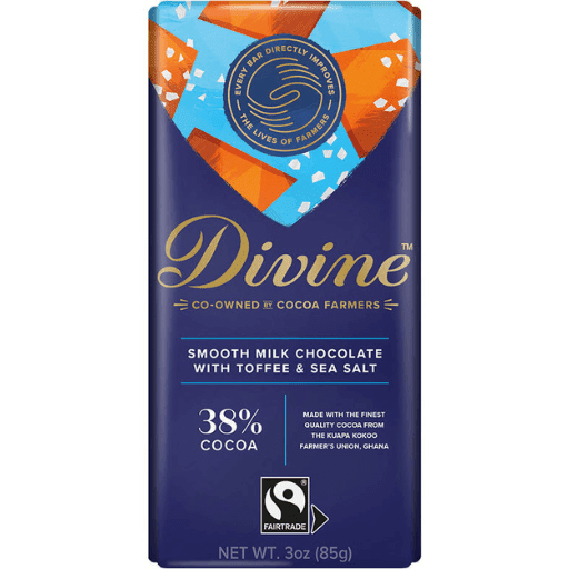Divine Smooth Milk Chocolate with Toffee and Sea Salt - ChocolateHunt