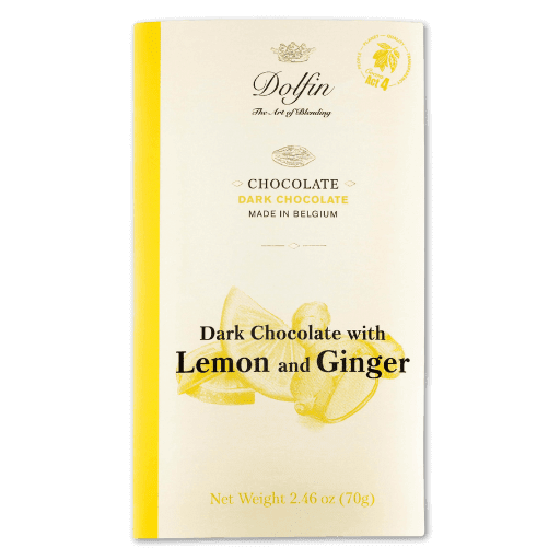 Dolfin Dark Chocolate with Lemon and Ginger - ChocolateHunt