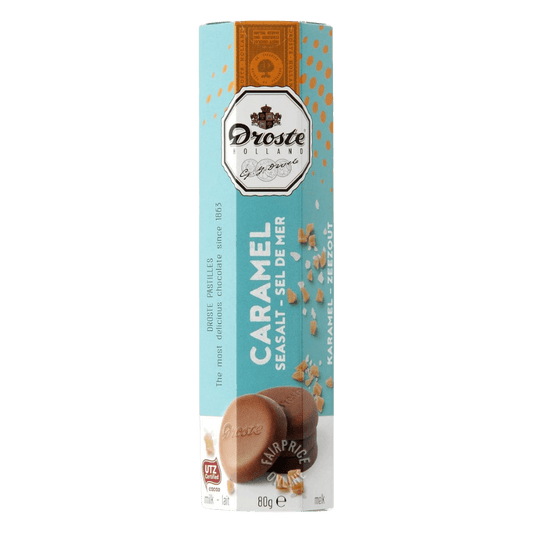 Droste Holland Milk Caramel Sea Salt Pastilles - ChocolateHunt