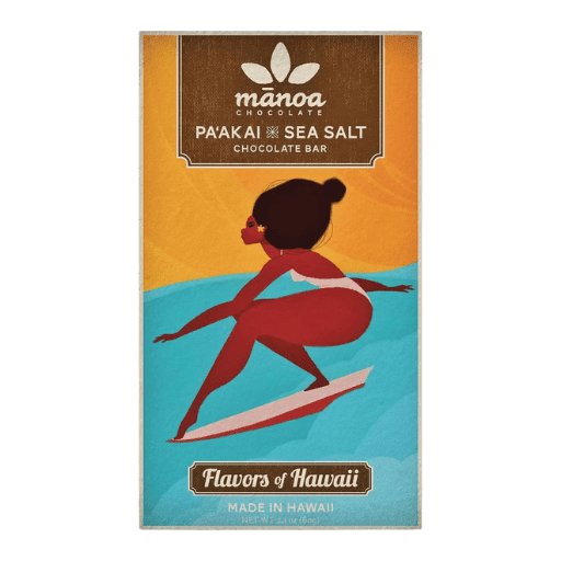 Mānoa Chocolate Pa'akai X Seal Salt 70% Dark Chocolate Bar - ChocolateHunt