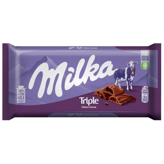 Milka Triple Choco Kakao Chocolate Bar - ChocolateHunt