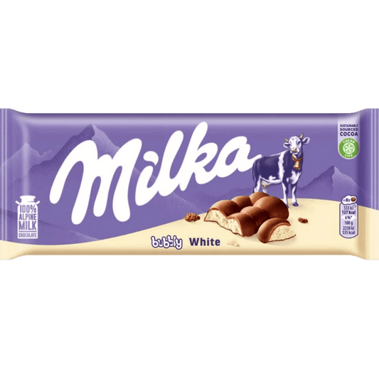 Milka Bubbly White Chocolate Bar - ChocolateHunt