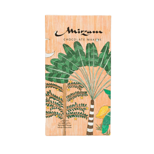 Mirzam Alphonso Mango White Chocolate Bar - ChocolateHunt