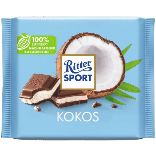 Ritter Sport Milk Chocolate with Coconut - ChocolateHunt