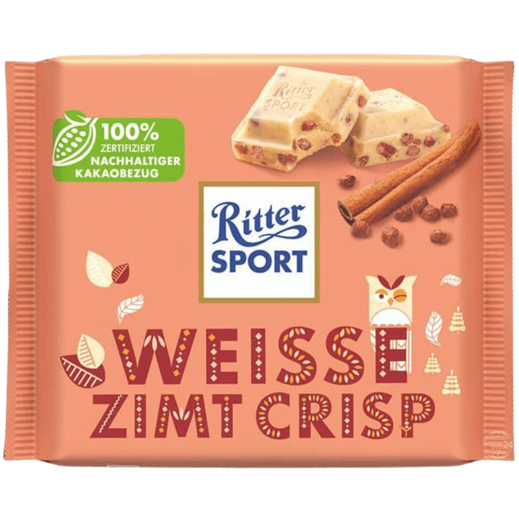 Ritter Sport White Cinnamon Crisp - ChocolateHunt