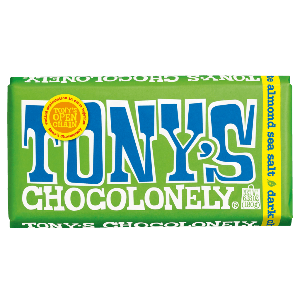 Tony's Chocolonely 51% Almond Sea Salt Dark Chocolate Bar - ChocolateHunt