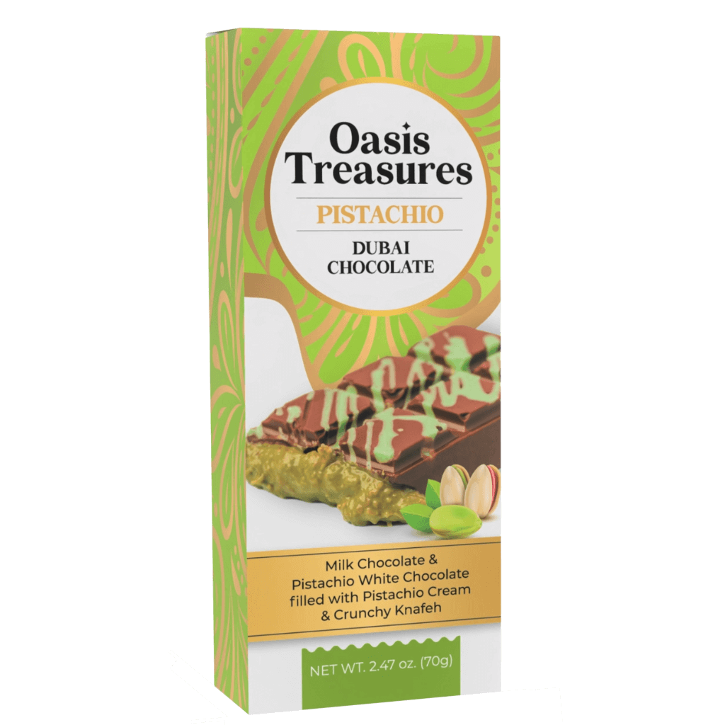 Oasis Treasures Pistachio Dubai Chocolate - ChocolateHunt